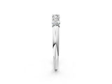 White gold Round Diamond Channel Set Half Eternity Band with Shared Prong Setting_14