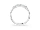 White gold Round Diamond Channel Set Half Eternity Band with Shared Prong Setting_15
