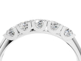 White gold Round Diamond Channel Set Half Eternity Band with Shared Prong Setting_16