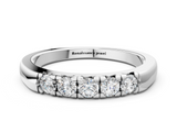 White gold Round Diamond Channel Set Half Eternity Band_12