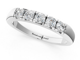 White gold Round Diamond Channel Set Half Eternity Band_13
