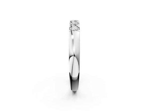 Platinum Round Diamond Channel Set Half Eternity Band
