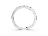 White gold Round Diamond Channel Set Half Eternity Band_15