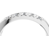 White gold Round Diamond Channel Set Half Eternity Band_16