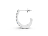 White gold Round Diamond Channel-Set Hoop Earrings with Bar Prong Setting_20