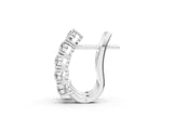 White gold Round Diamond Channel Set Hoop Earrings with Four-Prong Setting_10