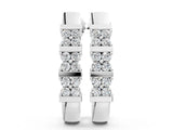 White gold Round Diamond Channel-Set Hoop Earrings with Four-Prong Setting_29