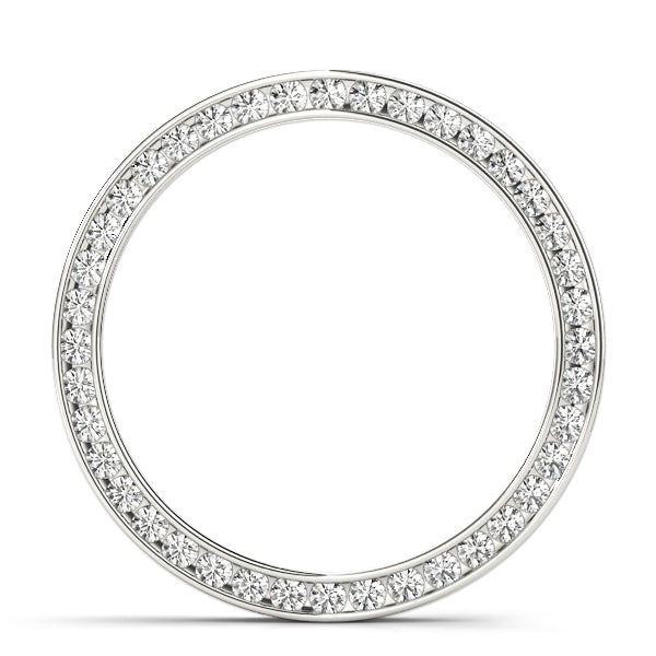 White gold Round Diamond Channel Set Pendant 1