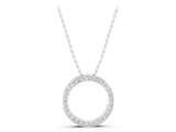 White gold Round Diamond Channel Set Pendant_4