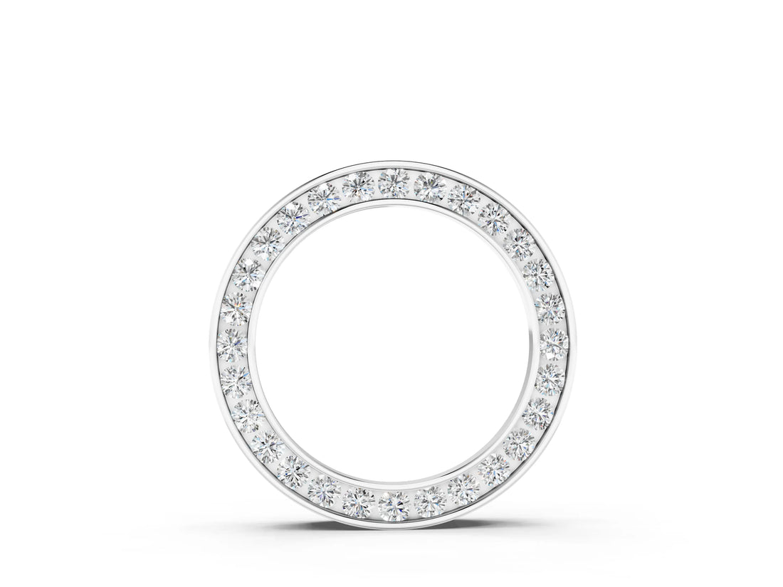 White gold Round Diamond Channel Set Pendant_6