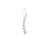 White gold Round Diamond Channel Set Vertical Bar Pendant_4