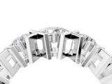 White gold Round Diamond Channel Set X-Prong Band_16