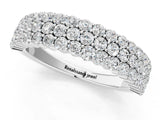 White gold Round Diamond Checkerboard Pavé Promise Ring with Round Diamond Accents_1