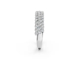 White gold Round Diamond Checkerboard Pavé Promise Ring with Round Diamond Accents_2