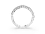 White gold Round Diamond Checkerboard Pavé Promise Ring with Round Diamond Accents_3