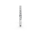 White gold Round Diamond Classic Half Eternity Band with Shared Prong Setting_25