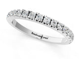 White gold Round Diamond Classic Half Eternity Band with Shared Prong Setting_25