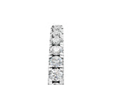 White gold Round Diamond Classic Half Eternity Band with Shared Prong Setting_28