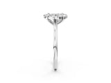 White gold Round Diamond Cluster Halo Solitaire with Four-Prong Setting_98