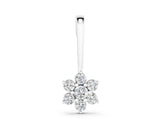 White gold Round Diamond Cluster Pendant with Six-Prong Setting_3