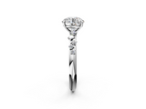 White gold Round Diamond Cluster Prong-Set Solitaire Ring_57