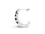 White gold Round Diamond Criss-Cross Prong Hoop Earrings_20
