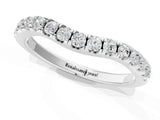White gold Round Diamond Curved Pavé Wedding Band with Shared Prong Setting_25