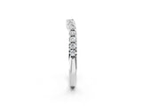 White gold Round Diamond Curved Pavé Wedding Band with Shared Prong Setting_26