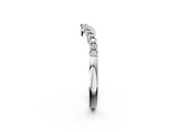 White gold Round Diamond Curved Pavé Wedding Band with U-Prong Setting_25