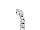 White gold Round Diamond Curved Pavé Wedding Band with U-Prong Setting_28