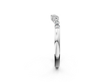 White gold Round Diamond Curved Pavé Wedding Band_14