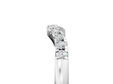 White gold Round Diamond Curved Pavé Wedding Band_17