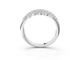 White gold Round Diamond Dangle Promise Ring with Round Diamond Pavé_3