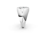 White gold Round Diamond Dome Promise Ring_2