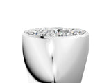 White gold Round Diamond Dome Promise Ring_5