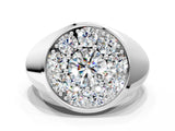 White gold Round Diamond Dome Promise Ring