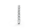 Platinum Round Diamond Eternity Band with Pavé Setting and Shared Prong