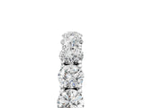 Platinum Round Diamond Eternity Band with Pavé Setting and Shared Prong