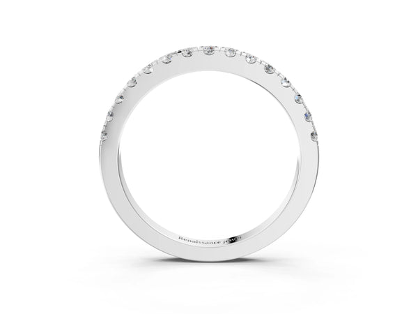 White gold Round Diamond Eternity Band with Prong Setting