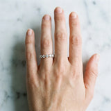10K White Gold Round Diamond Eternity Band with Shared Prong Setting