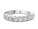 Platinum Round Diamond Eternity Band with U-Prong Setting