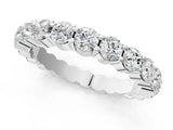 Platinum Round Diamond Eternity Band with U-Prong Setting