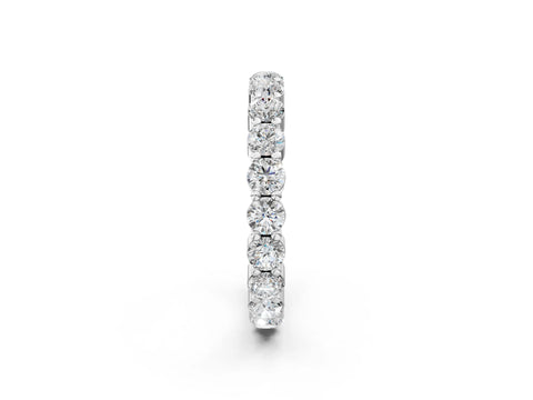 Platinum Round Diamond Eternity Band with U-Prong Setting