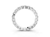 Platinum Round Diamond Eternity Band with U-Prong Setting