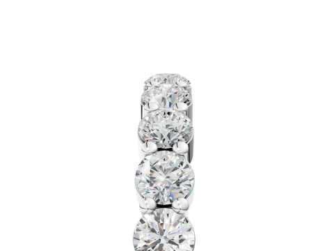 Platinum Round Diamond Eternity Band with U-Prong Setting