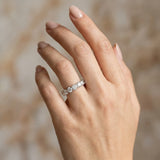 Platinum Round Diamond Eternity Band with U-Prong Setting
