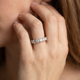 Platinum Round Diamond Eternity Band with U-Prong Setting