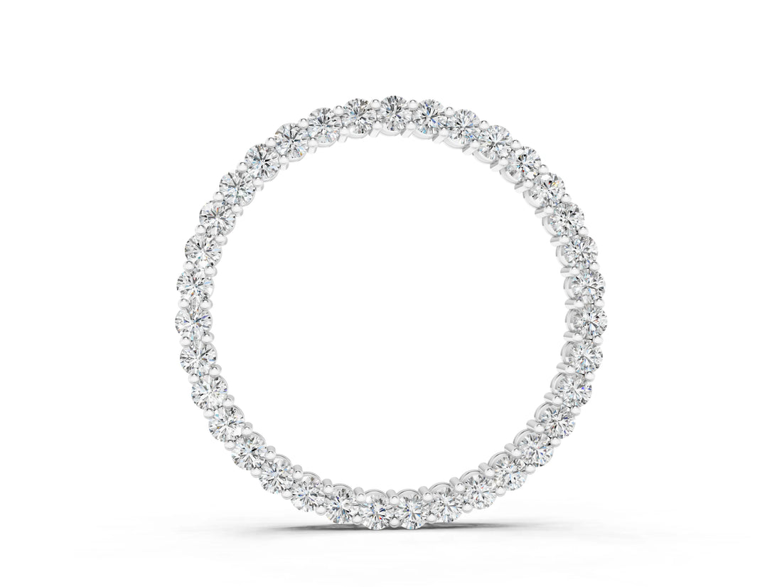 White gold Round Diamond Eternity Pendant with Prong Setting_6
