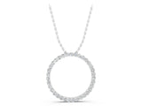 White gold Round Diamond Eternity Pendant with Prong Setting_7