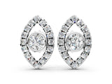 White gold Round Diamond Evil Eye Stud Earrings